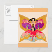  vlindervliegenfee briefkaart (Voorkant / Achterkant)