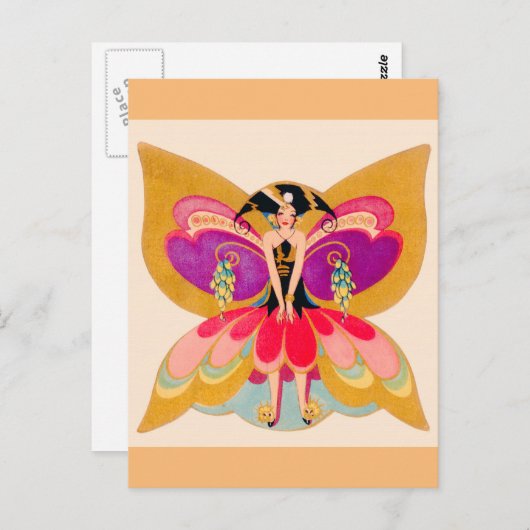  vlindervliegenfee briefkaart (Voorkant / Achterkant)
