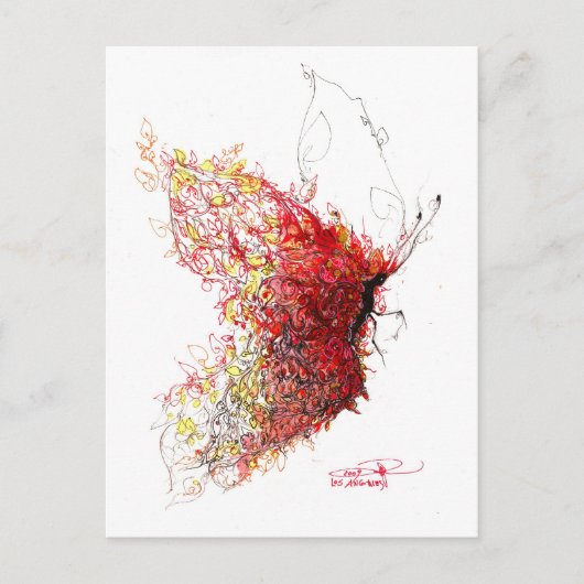 vlindervlieger briefkaart (Voorkant)