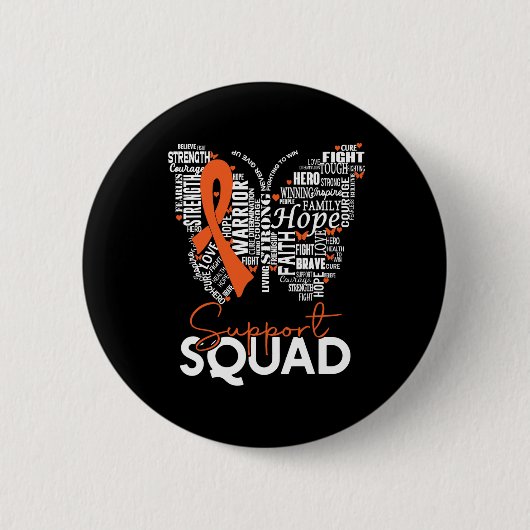 Vlindervlinder Leukemie Bloedkanker Bewustzijnsond Ronde Button 5,7 Cm (Voorkant)