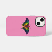 Vlindervlinder met regenboog Pride-vlag iPhone Hoesje (Achterkant horizontaal)
