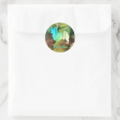 Vlindervlinderhond  ronde sticker (Tas)