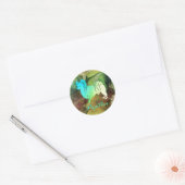 Vlindervlinderhond  ronde sticker (Envelop)