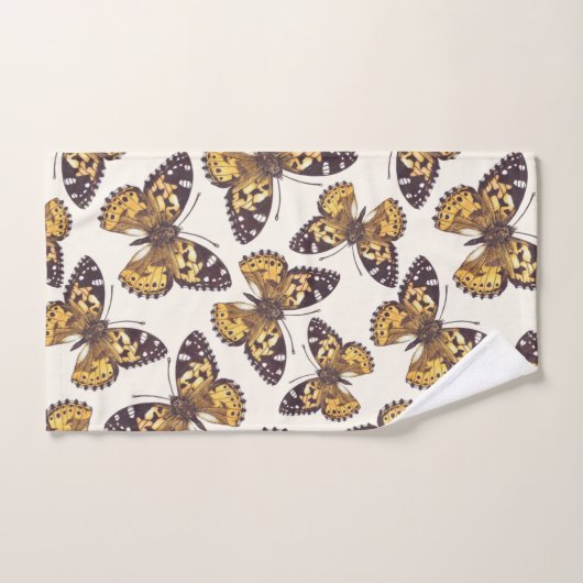 Vlindervlinderpatroon van geslepen dame bad handdoek (Handdoek)