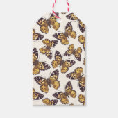 Vlindervlinderpatroon van geslepen dame cadeaulabel (Voorkant)