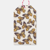 Vlindervlinderpatroon van geslepen dame cadeaulabel (Achterkant)