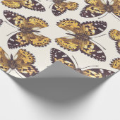 Vlindervlinderpatroon van geslepen dame cadeaupapier (Hoek)