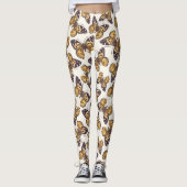 Vlindervlinderpatroon van geslepen dame leggings (Voorkant)