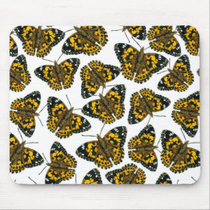 Vlindervlinderpatroon van geslepen dame muismat