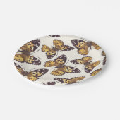 Vlindervlinderpatroon van geslepen dame papieren bordje (Gekanteld)