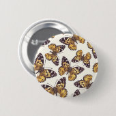 Vlindervlinderpatroon van geslepen dame ronde button 5,7 cm (Voorkant /achterkant)