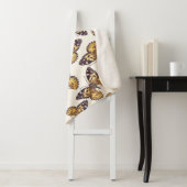 Vlindervlinderpatroon van geslepen dame sherpa deken (In situ)