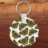 Vlindervlinderpatroon van geslepen dame sleutelhanger (Voorkant)