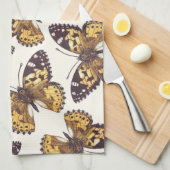 Vlindervlinderpatroon van geslepen dame theedoek (Quarter Fold)