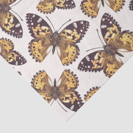 Vlindervlinderpatroon van geslepen dame tissuepapier (Detail)