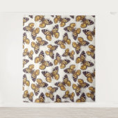 Vlindervlinderpatroon van geslepen dame wandkleed (Voorkant)