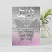 Vlindervlinders Baby Shower Kaart (Staand voorkant)