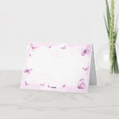 Vlindervlinders Babyshower Bedankkaart (Achterkant)
