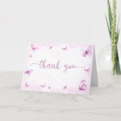 Vlindervlinders Babyshower Bedankkaart (Voorkant)