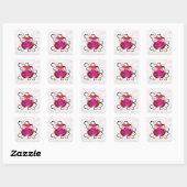 Vlindervlinders | Beat Of Love Marbled Vierkante Sticker (Vel)