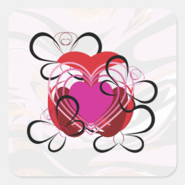 Vlindervlinders | Beat Of Love Marbled Vierkante Sticker