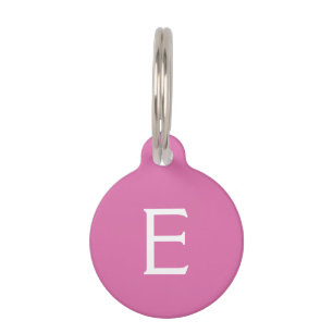Vlindervlinders Effen Kleur Magenta 3 Persoonlij Huisdierpenning