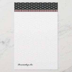 Vlindervlinders Zwarte Kant 3 Gestreept Briefpapier