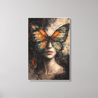 Vlindervlinderseel | Huidig portret van een vlinde Canvas Afdruk