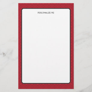 Vlindervlindersliefde Diep Rode Kant Persoonlijk Briefpapier