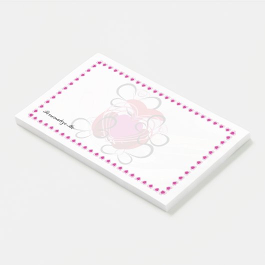 Vlindervlindersliefde | Hartslag van liefde 1 Post-it® Notes (Schuin)