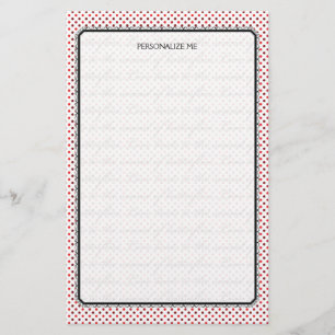Vlindervlindersliefde Wit Met Rode Stippen Decor Briefpapier