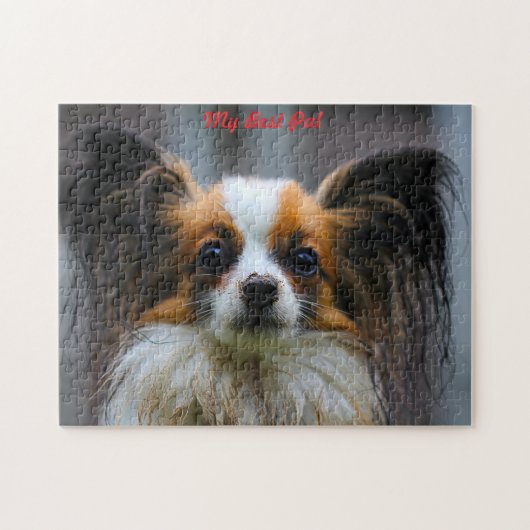 Vlindervlindhond. Legpuzzel (Horizontaal)