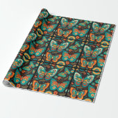  vlindervloerpapier cadeaupapier (Uitgerold)
