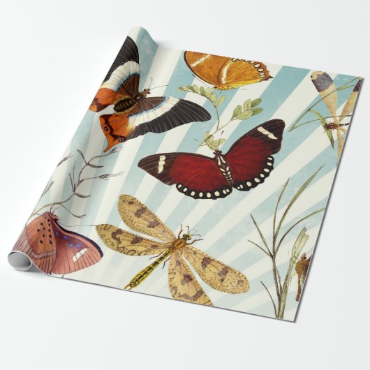  vlindervloerpapier cadeaupapier (Uitgerold)