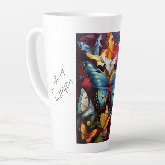 vlindervloervliegen latte mok (Linkerhoek)