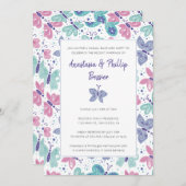 Vlindervlucht Trouwreceptie Feest Kaart (Voorkant / Achterkant)