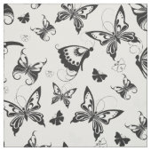Vlindervlucht zwart-wit 2 stof (Swatch)