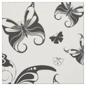 Vlindervlucht zwart-wit stof (Swatch)