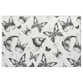 Vlindervlucht zwart-wit stof (Fat Quarter)