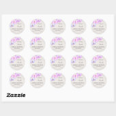 Vlindervluchten Roze Zilver Confetti Favor Sticker (Vel)