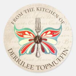  vlindervork uit de keuken van sticker
