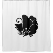 Vlindervormig houtslijp douchegordijn (Voorkant)