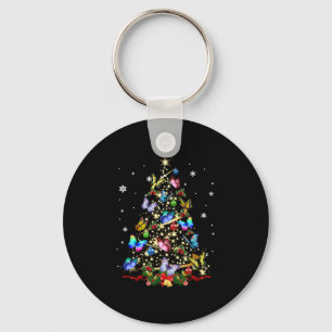 Vlindervormige Kerstboom Lichtjes Vrouwen Meisjes Sleutelhanger