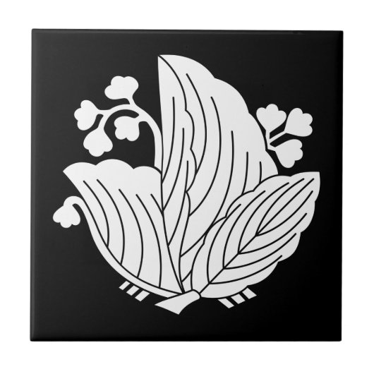 Vlindervormige paulownia tegeltje (Voorkant)