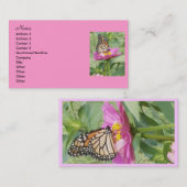 Vlindervormige Visitekaartjes, Visitekaartje (Voorkant / Achterkant)