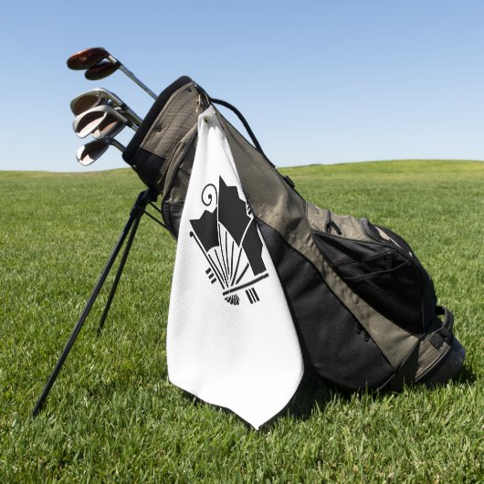 Vlindervormige waaier (Ageha) Golfhanddoek (Groen)