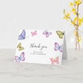 Vlindervouw Dankkaart Kaart (Gele Bloem)