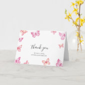 Vlindervouw Dankkaart Kaart (Gele Bloem)