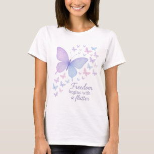 Vlindervrijheid – Waterverf T-shirt