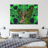 Vlindervrouw Canvas Afdruk (Insitu (Slaapkamer))